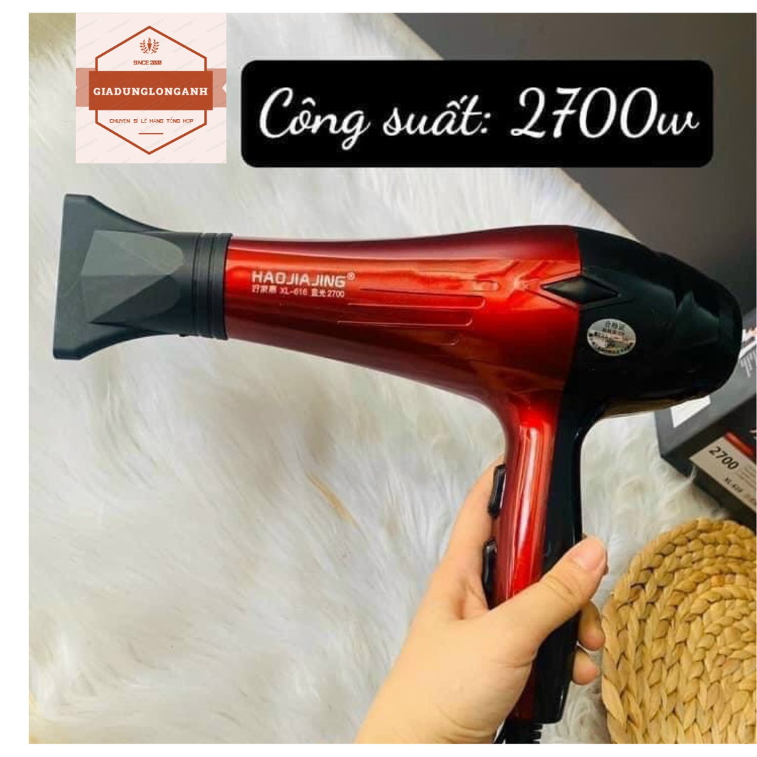 Máy sấy tóc công suất lớn 2700w , Máy sấy tóc cầm tay HaoJiaJing nội địa trung 2700w full phụ kiện - BH 12 tháng