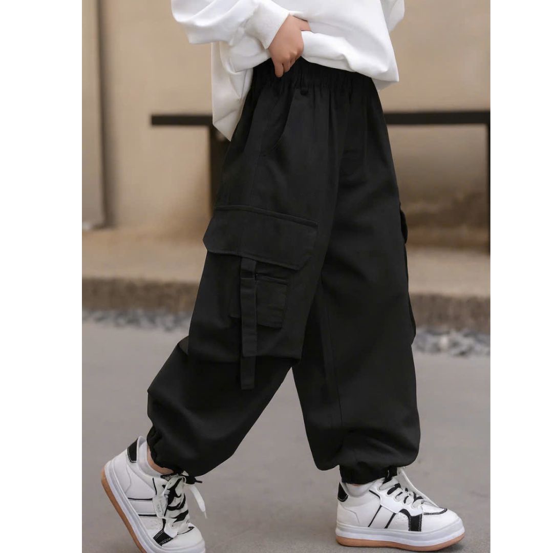 Quần kaki túi hộp phong cách thời trang hip hop cho bé trai 15-40kg