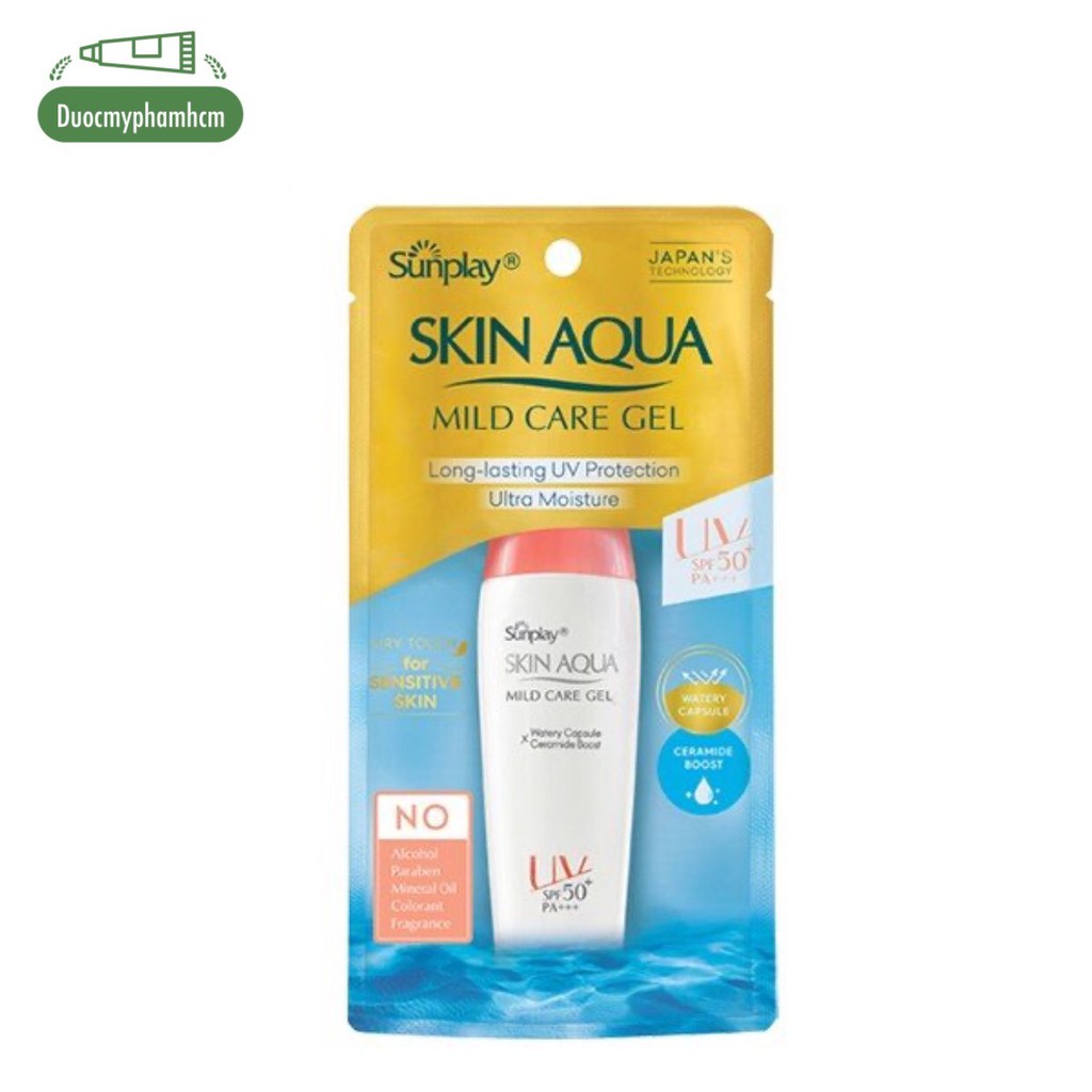 Kem chống nắng dành cho da nhạy cảm sunplay skin aqua mild care gel spf50 +/ pa +++ 25g