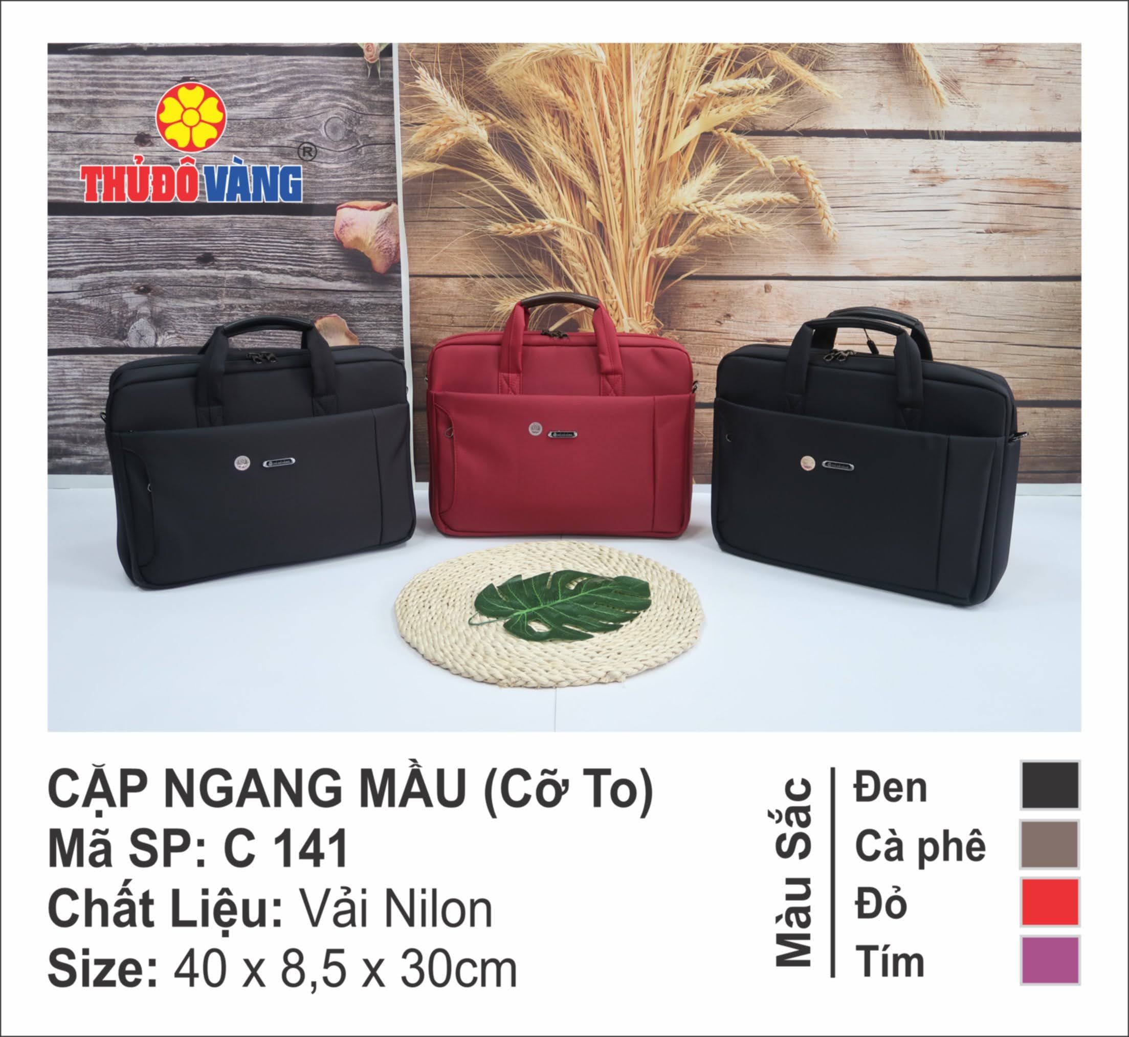 Cặp đựng laptop thủ đô vàng --- mã sp c141, c341