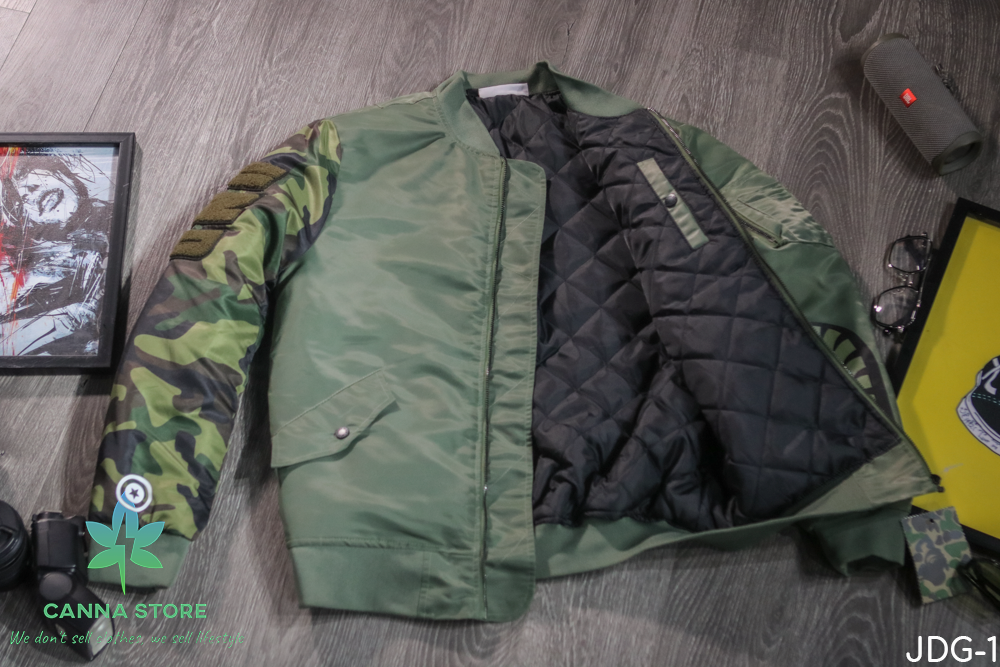 Áo Bomber xanh rêu rằn ri - Áo khoác đông Đà Lạt - Chất liệu vải cao cấp - Phong cách thời trang đường phố Đà Lạt - Ảnh chụp sản phẩm thật - Hàng VNXK