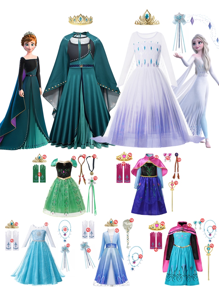 Váy đầm công chúa anna Elsa đính đá  GIFTMEVN