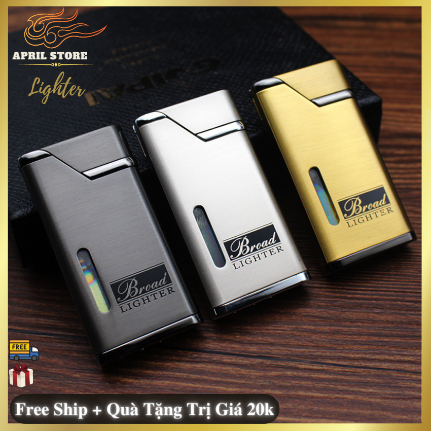 Bật Lửa,Hộp Quẹt Xài Gas Lửa Khò BD 220 Thân Kim Loại Cực Đẹp (Không Gas)