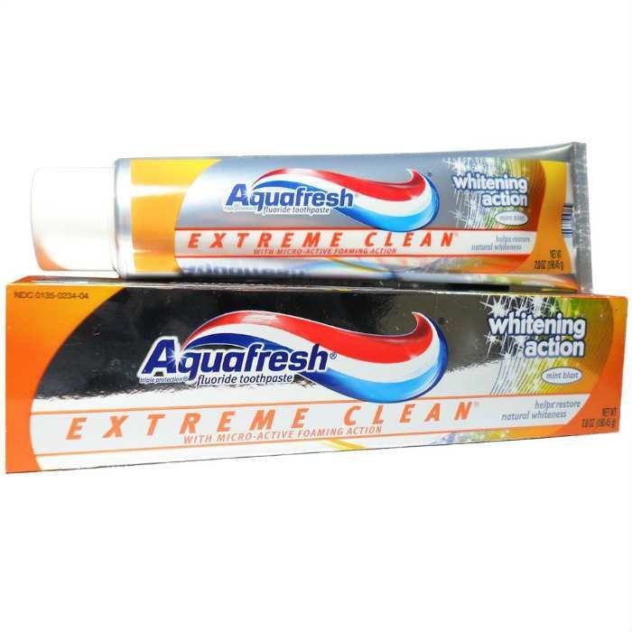 [HCM]Kem đánh răng AQUAFRESH Extreme Clean Whitening Action/ Pure breath action 158,7g - Made in USA