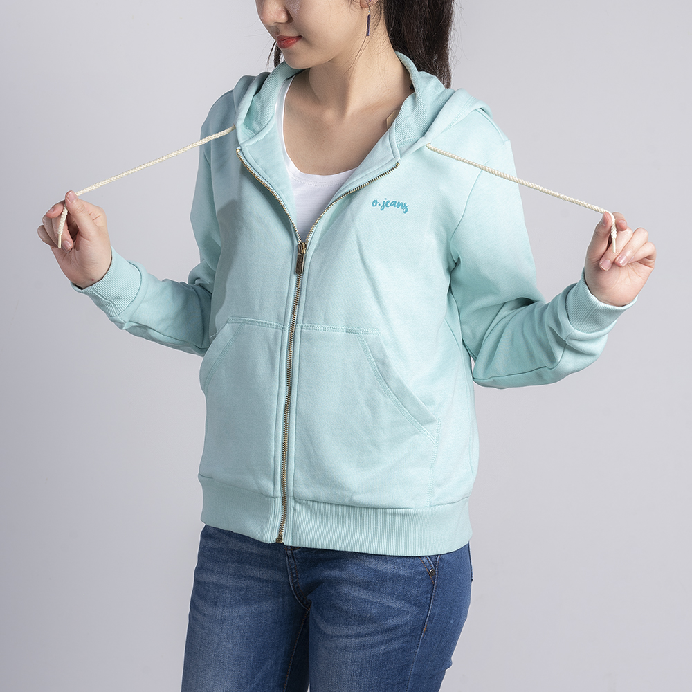 Áo Hoodie Kéo Khóa Nữ O.jeans - AED40006BW