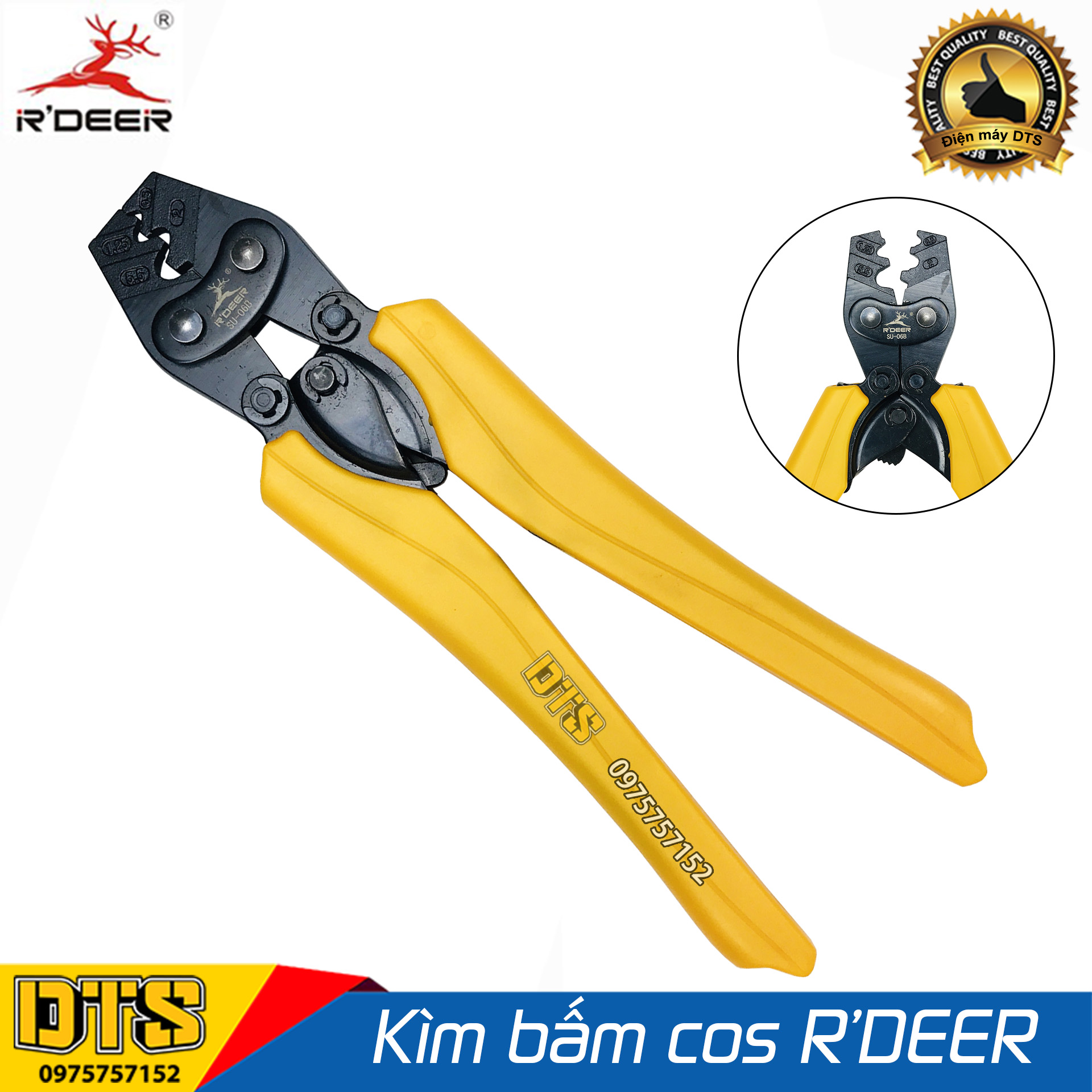 Cos 6l crimping pliers 0.5 - 5.5mm2 r'deer su-6b the crimping head is made of cr-v steel, which has good hardness. the handle is made of good steel and is covered with plastic.