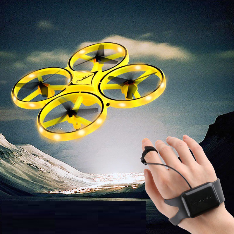 [HCM](Flycam Cảm Biến) Máy bay cảm ứng 4 cánh điều khiển từ xa bằng đồng hồ đeo tay Máy bay điều khiển cử chỉMáy Bay Điều Khiển Từ Xa Drone Y01 Z04 Siêu Chất Máy Bay Drone Y01 Điều khiển cảm biến Đồ Chơi An Toàn Giúp Bé Năng Động