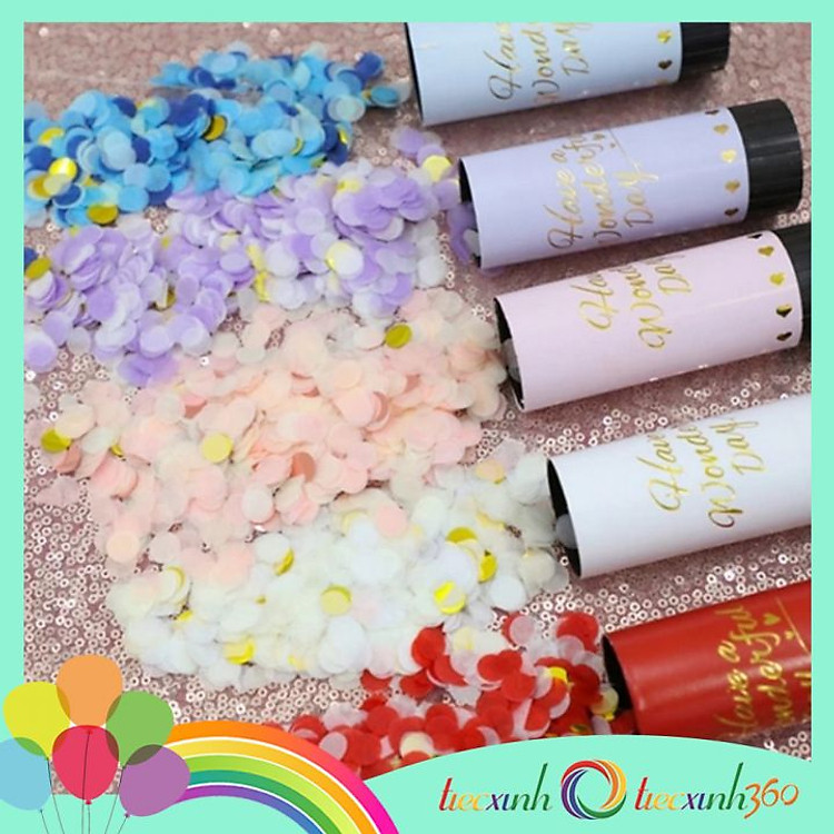 Ống phụt giấy trang trí tiệc xinh Confetti Popper (màu ngẫu nhiên)