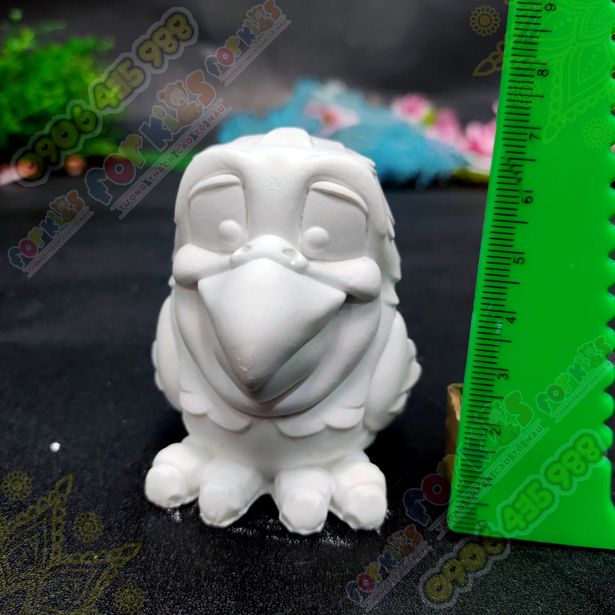 Tượng tô màu chọn mẫu, VẸT TUI NUÔI, size M, tượng thạch cao (Không kèm màu), tô tượng, đồ chơi cho trẻ