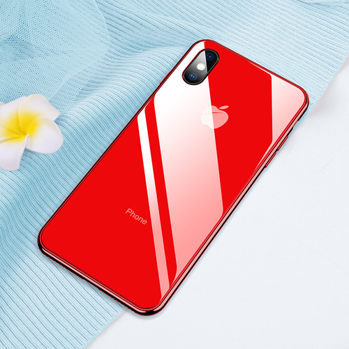 Ốp Lưng Kính Viền Silicon Cho iPhone Xs Max, Ốp Lưng iPhone Xs Max Kính Cường Lực Siêu Đẹp