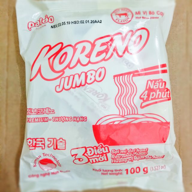 1 gói mỳ koreno 100gr - vị kim chi
