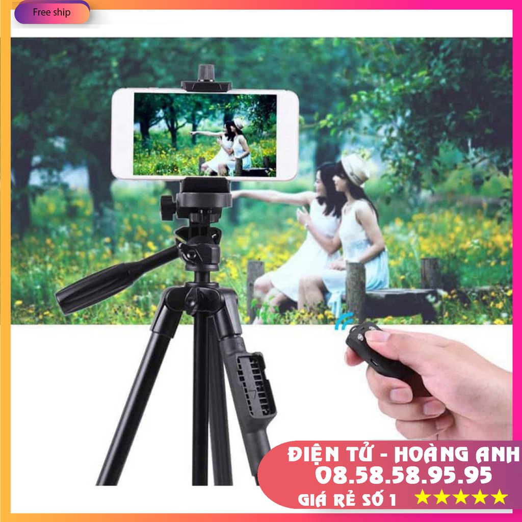 Chân máy ảnh tripod yungteng 3388+5208 giá đỡ bluetooth cao cấp chuyên dùng cho điện thoại camera model 2020