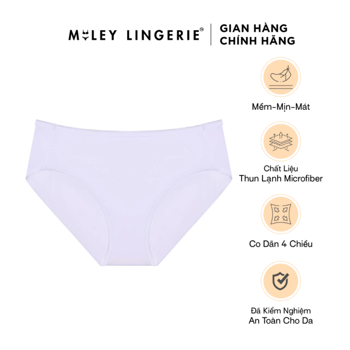 Quần Lót Thun Lạnh Trơn 4 Chiều Mềm Mịn Thoáng Khí MILEY LINGERIE BMS0209