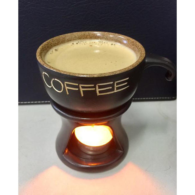 Bếp đun cafe,hâm nóng cafe,đèn xông tinh dầu đôt nến hình ly cà phê