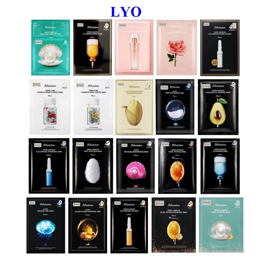 Lẻ Mặt nạ JM Solution Mask Dưỡng Trắng Căng Bóng chống lão hóa Da