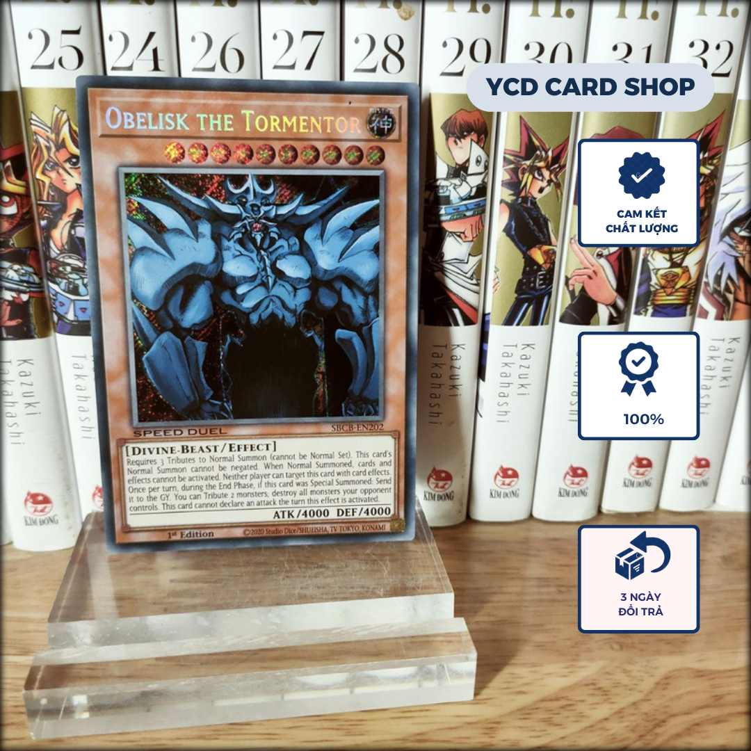 [YCDcardgame] Thẻ bài Yugioh chính hãng Cự binh thần Obelisk the Tormentor – Secret Rare