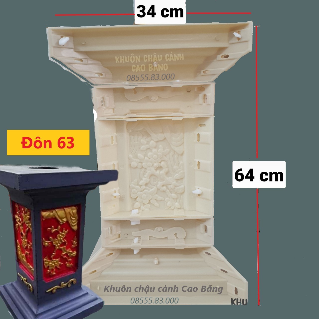 khuôn đôn chậu đa năng 63- 68 - có thể thay đổi kích thước