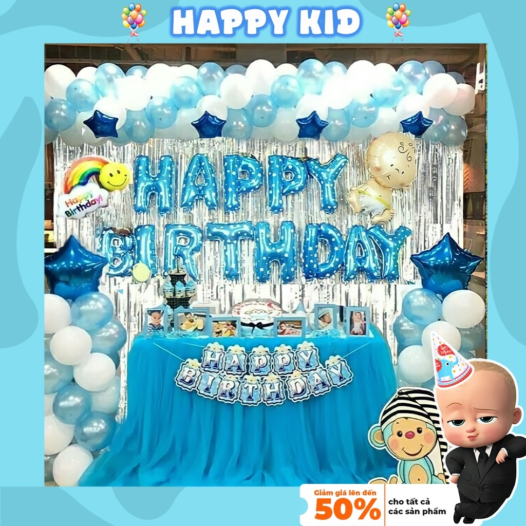 Set bong bóng trang trí sinh nhật Nha Trang GIÁ RẺ chỉ từ 60K