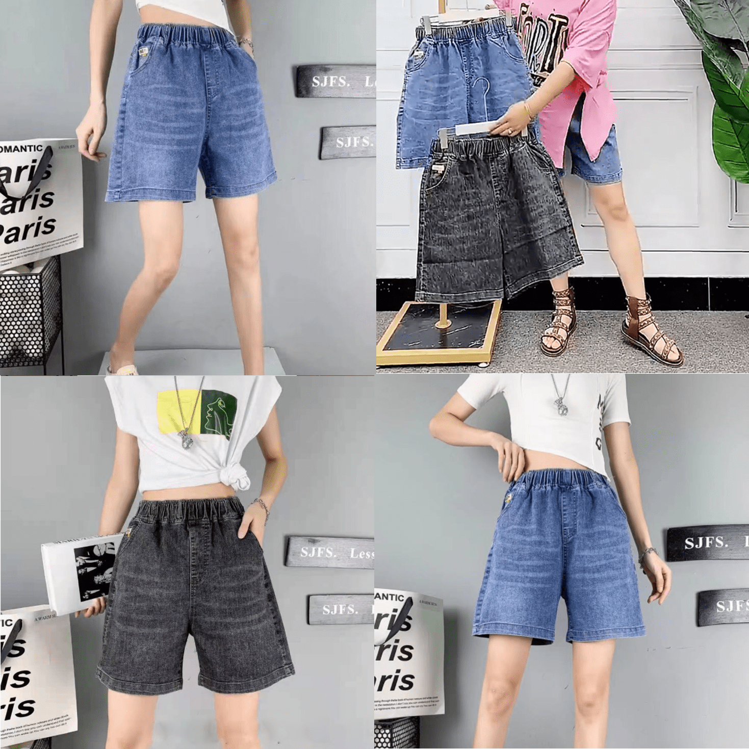 Quần short jeans nữ chất bò cao cấp đủ size 40>70kg QS24