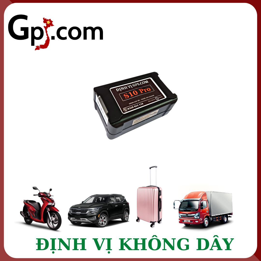Định vị không dây S10 Pro pin khủng 30 ngày, định vị chính xác vị trí không cần lắp đặt, dẫn đường đến xe thông minh.
