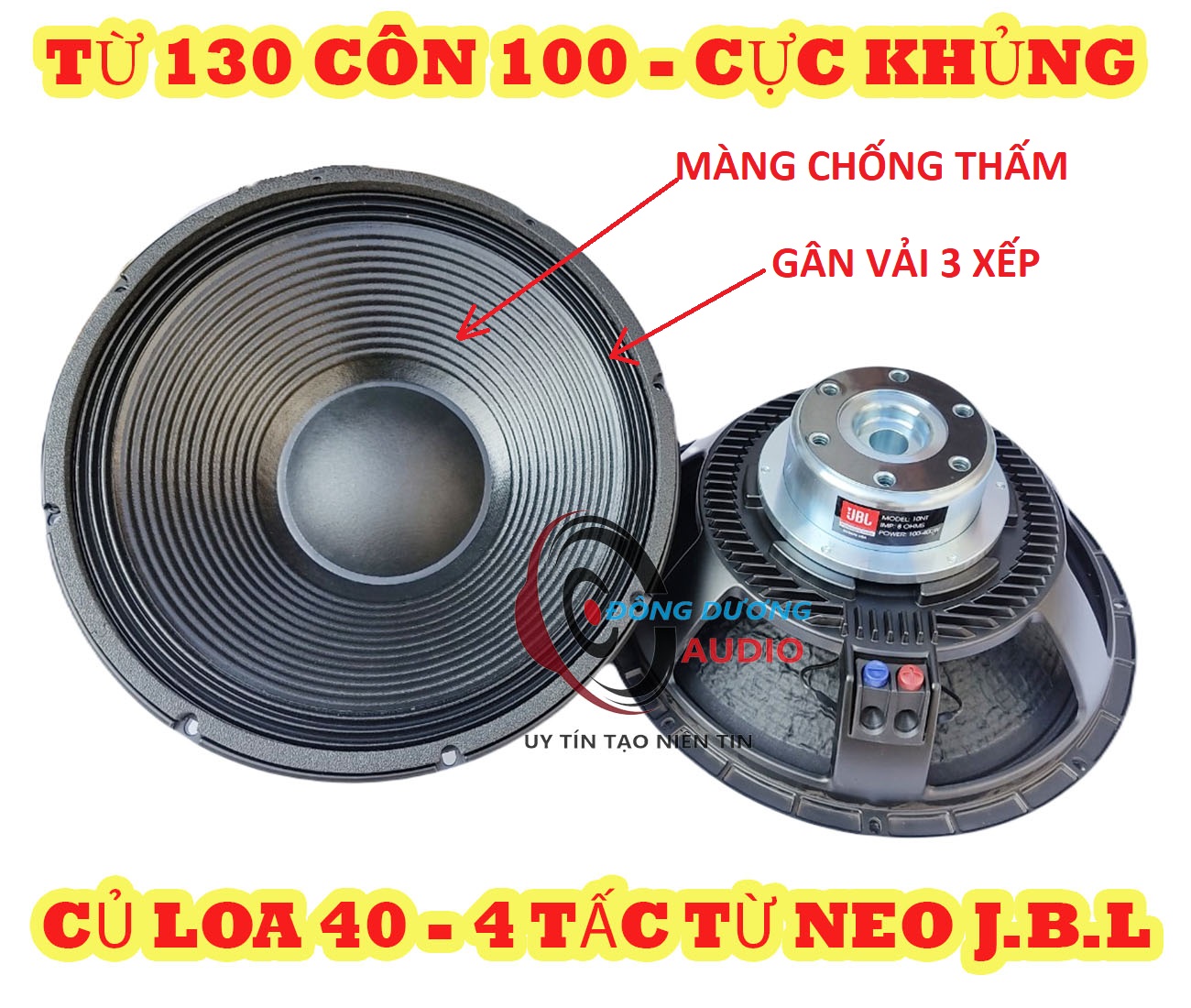 Loa bass 40 neo jb l côn 100 dây dẹt - giá một loa - hàng nhập