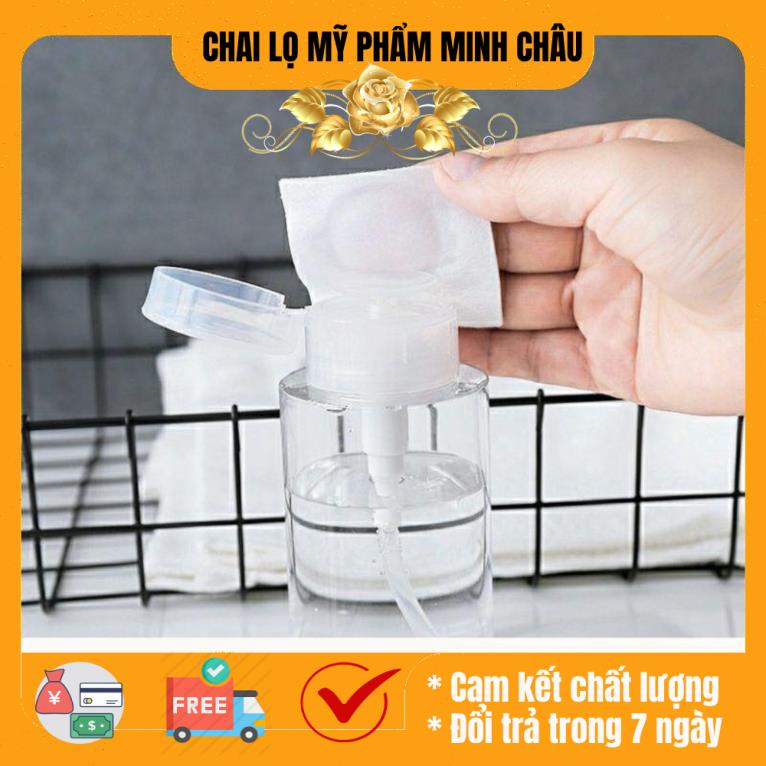 Chai Lọ Chiết Mỹ Phẩm Toner Có Nút Nhấn Tiện Lợi 200Ml - Lọ Chiết Nước Tẩy Trang