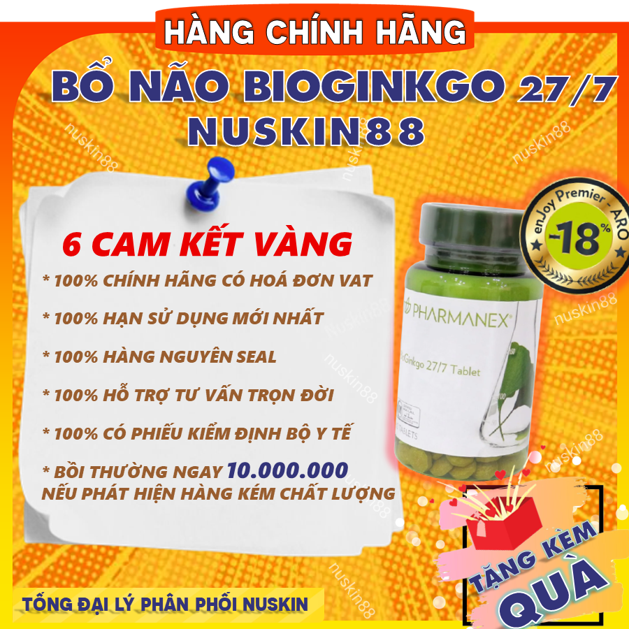 BioGinkgo 27/7 Nuskin Tăng Cường Trí Nhớ - Nuskin chính hãng - Nuskin 88 - sản phẩm Nuskin - Ageloc Lumispa Boost - TR90