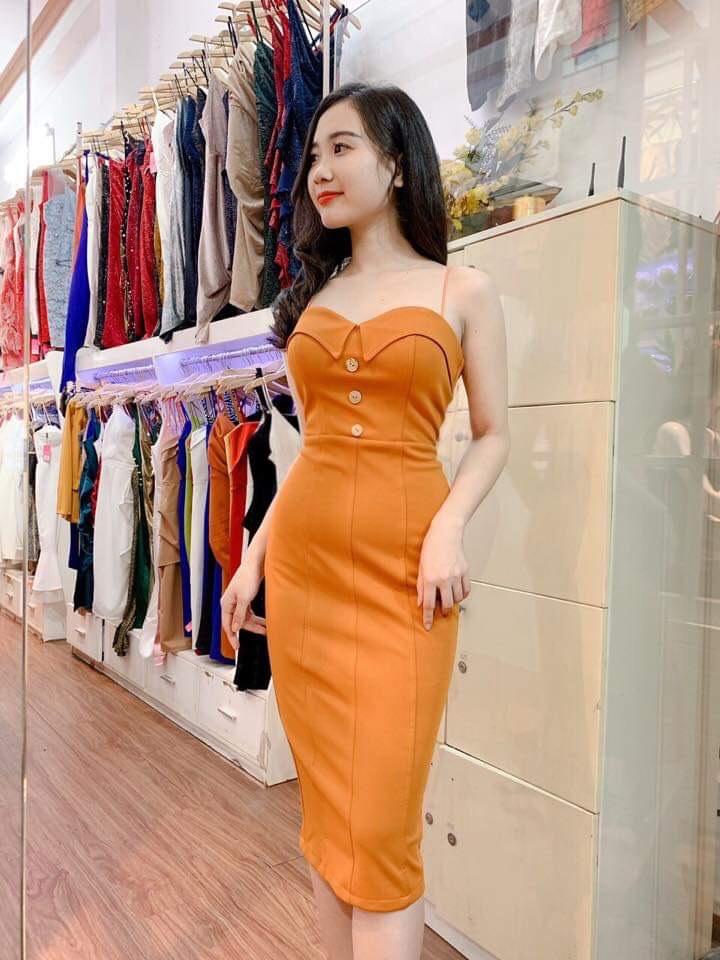 Đầm body dự tiệc 2 dây hàng thiết kế cao cấp - cực sang chảnh - quyến rũ cho các nàng