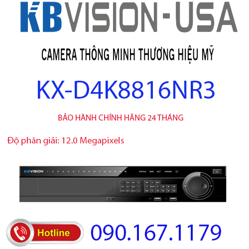 HCMĐầu ghi hình camera IP 16 kênh KBVISION KX-D4K8816NR3