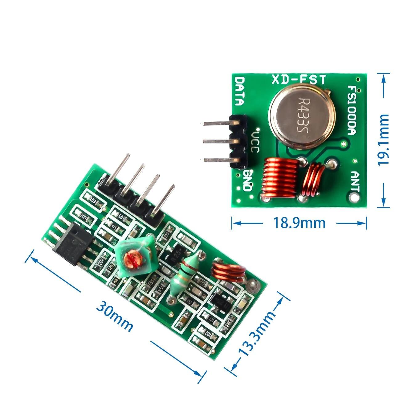 01 cặp mô-đun thu phát RF433mhz  không dây cho ARDUINO