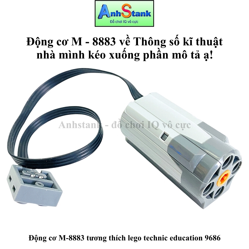 [Hoàn tiền 10%]Mô hình lắp ráp Motor Cỡ M 8883 Tương Thích  9686-Education-technic