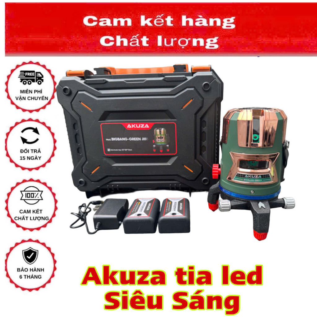  Máy bắn cốt,Máy lazer cân bằng 5 tia xanh Akuza lazer tia siêu sáng store thiết bị xây dựng 