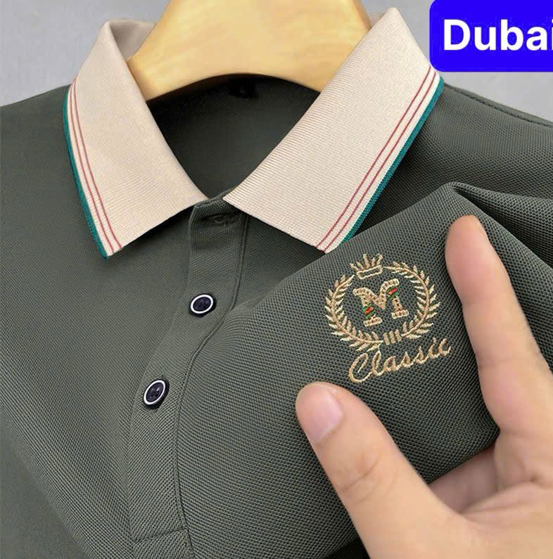 ÁO THUN POLO CÁ SẤU CHẤT POLI CAO CẤP NAM NỮ CÓ CỔ THÊU CHỮ M PHONG CÁCH SÀNH ĐIỆU - DUBAI FASHION