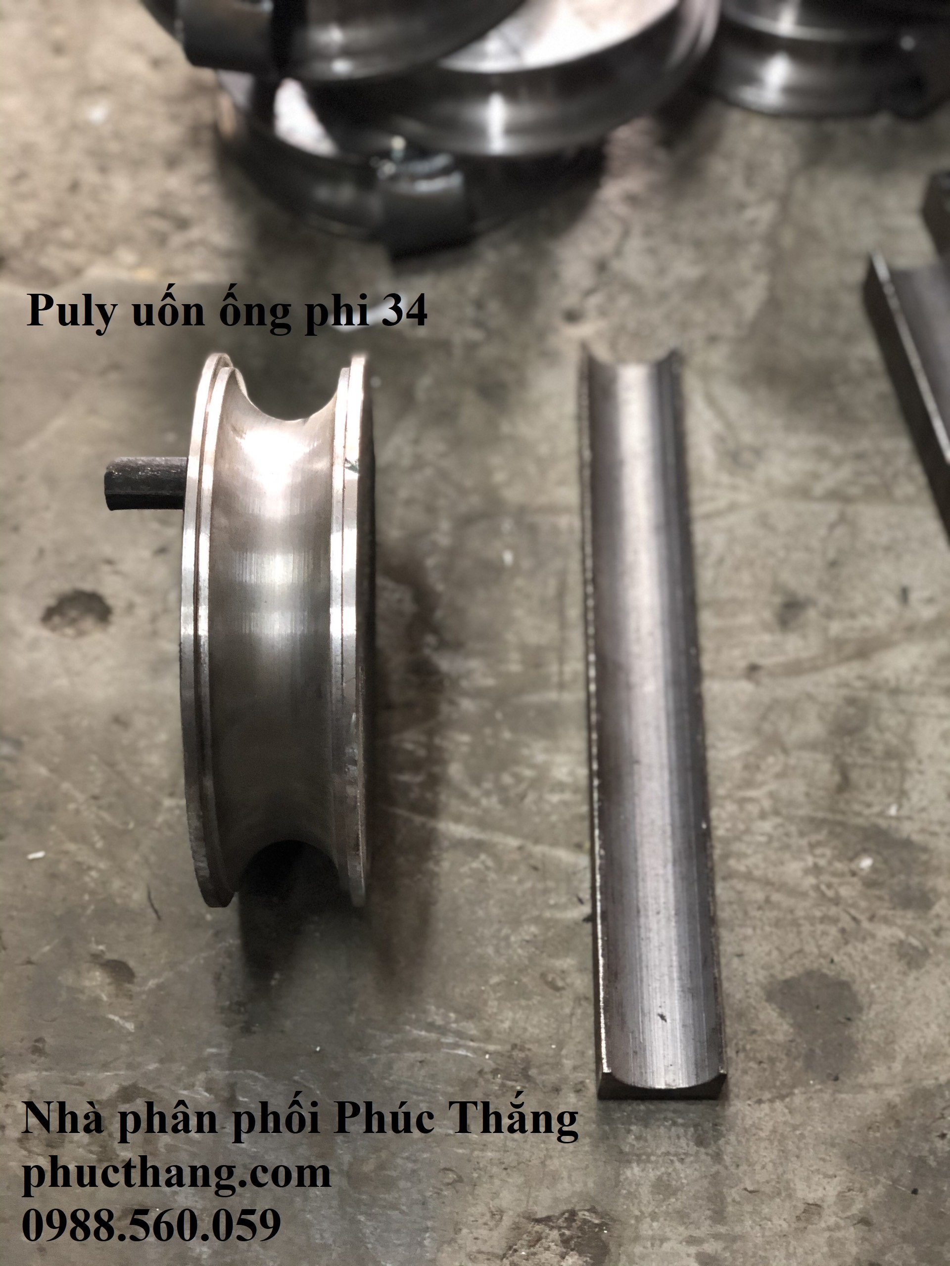 Puly uốn ống phi 34 - Vam uốn ống hộp