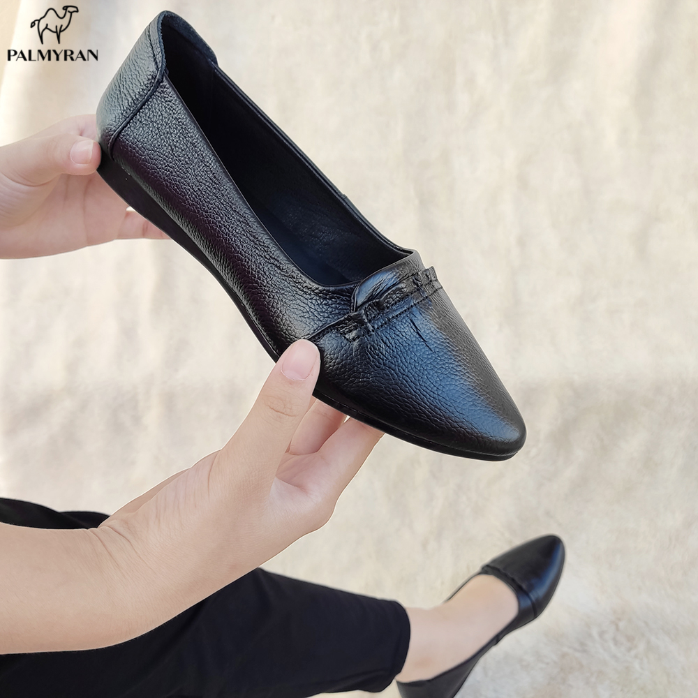 Giày bệt nữ da bò thật cao cấp palmyran ST34