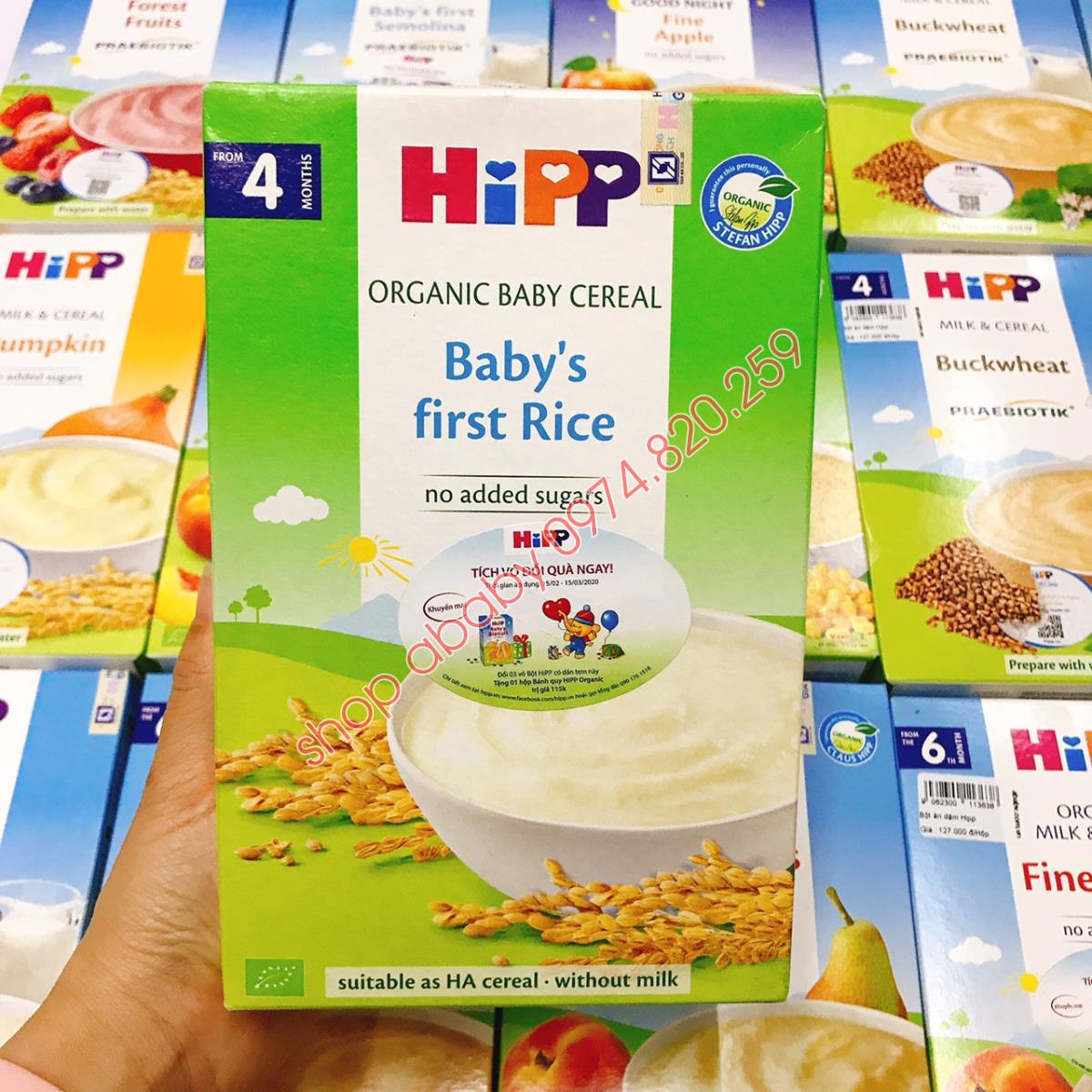 Bột ăn dặm Hipp cho nhũ nhi