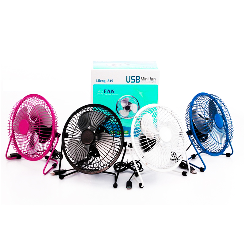 Quạt để bàn Quạt USB lồng sắt Lileng 819 cỡ lớn 18cm - 3 cánh quạt 1 chế độ cực mát bền đẹp.