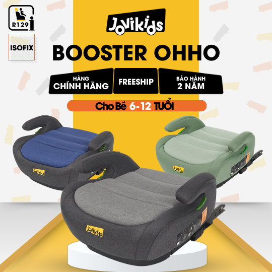 Booster ghế ô tô OHHO Jovikids cho bé 6 - 12 tuổi (hỗ trợ chiều cao cho bé 125-150cm)