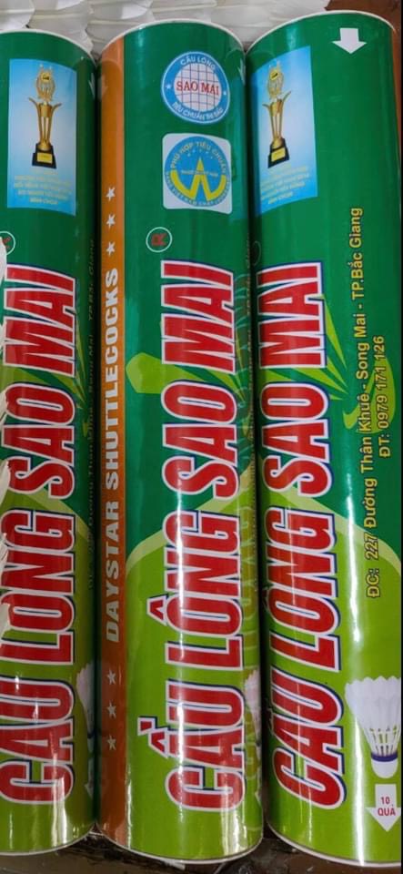 Ống cầu lông Sao Mai 10 trái chính hãng chuẩn thi đấu