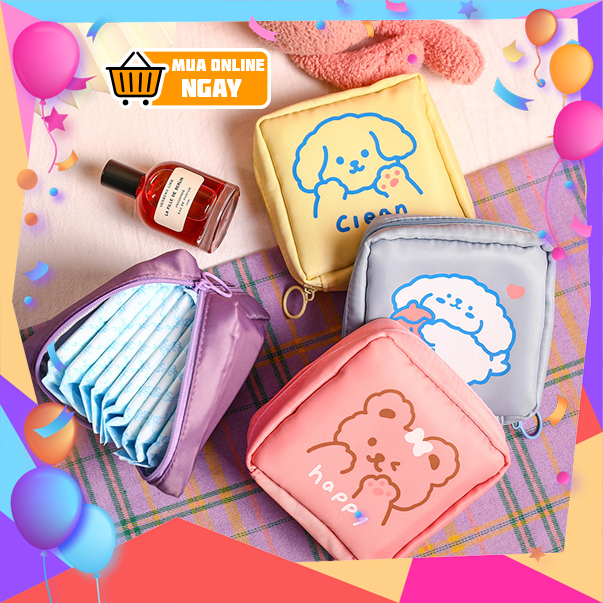 [HCM][HSP64] Túi đựng mỹ phẩm/băng vệ sinh họa tiết hoạt hình dễ thương ✨⚡[SIÊU SALE][SIÊU TIỆN]????Túi mini nhỏ gọn