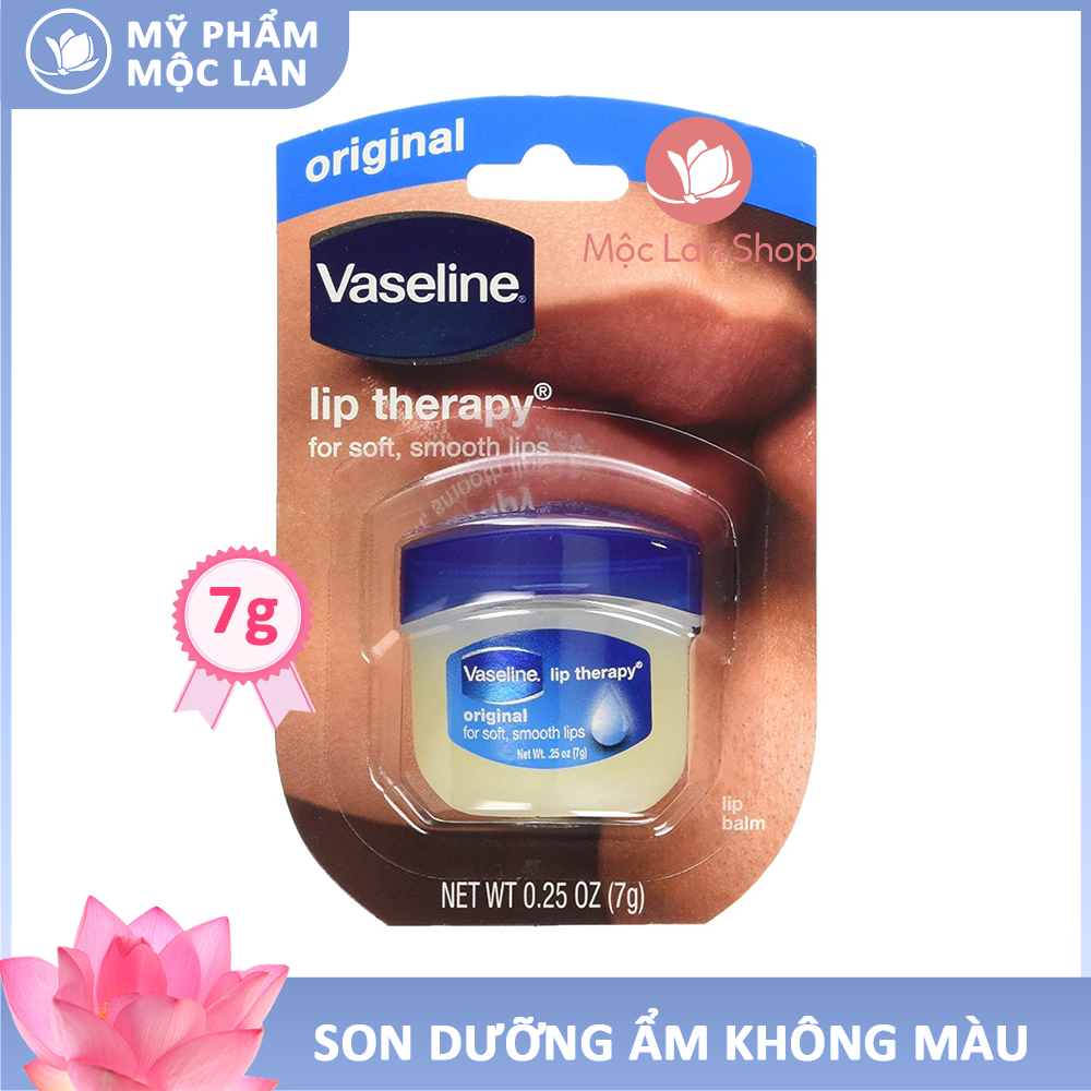 Son Dưỡng Môi Vaseline Lip Therapy 7g giúp môi mềm mịn, không khô nứt lên môi màu tự nhiên - Mỹ phẩm Mộc Lan