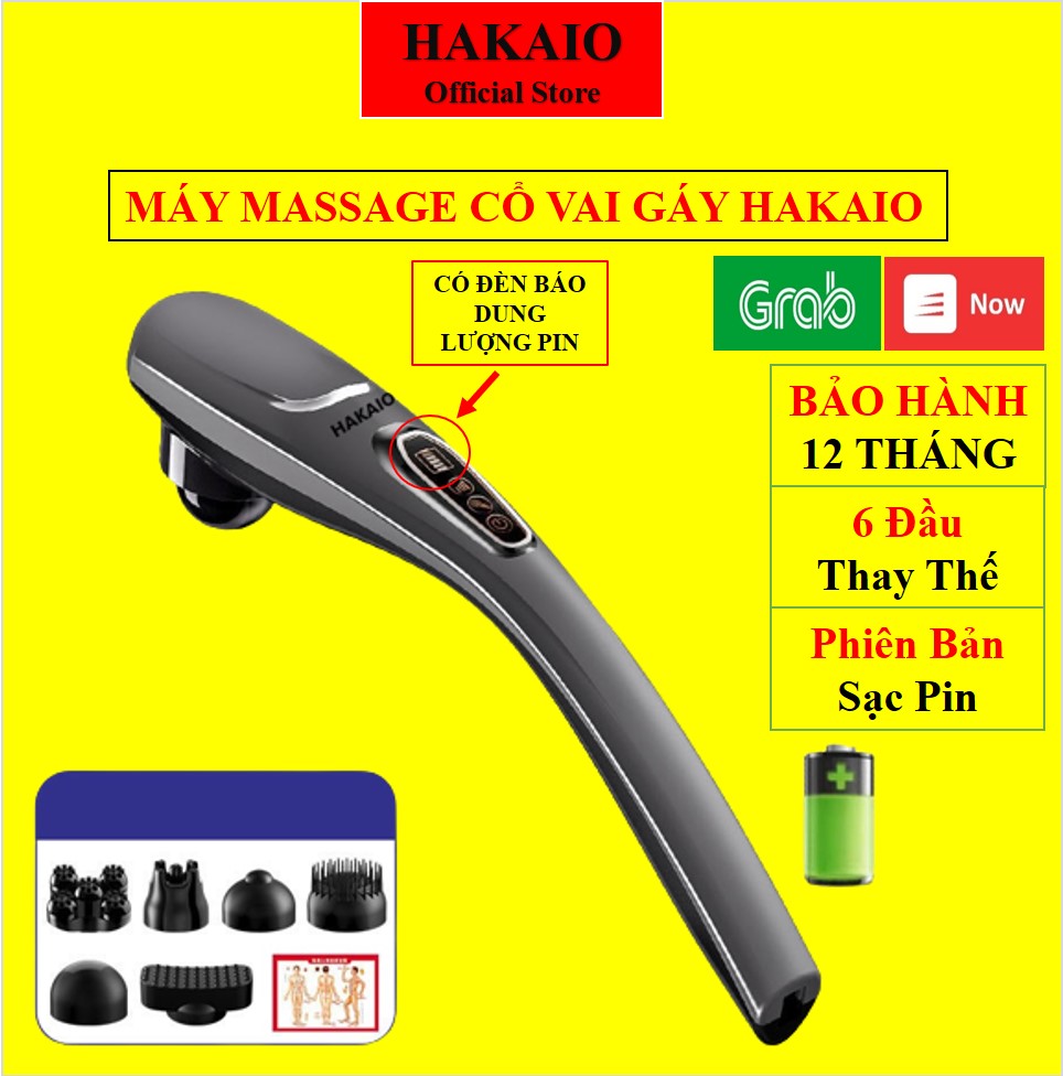 [PRO] Máy Massage Cầm Tay HAKAIO Đa Năng Cao Cấp Mát Xa Chuyên Sâu Cho Cổ, Vai Gáy, Bụng, Lưng, Cánh tay