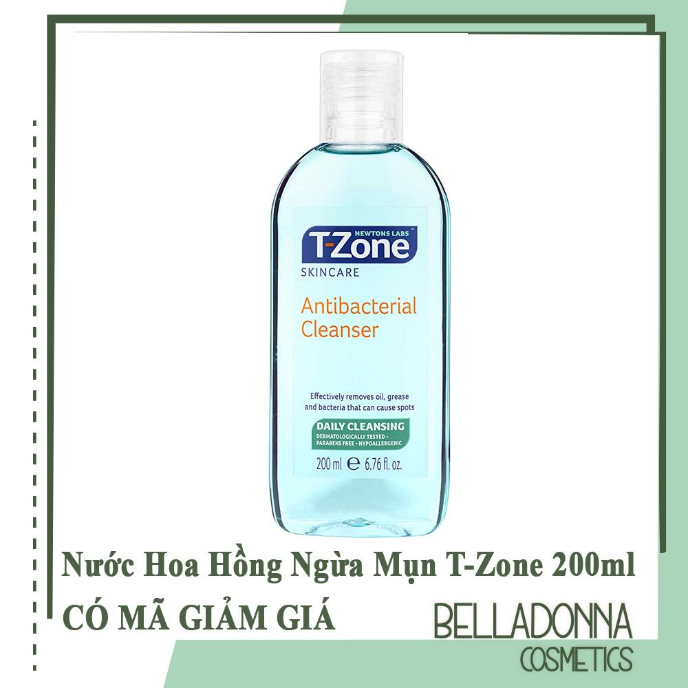 [HCM]Nước Hoa Hồng Ngừa Mụn Se Lỗ Chân Lông Tràm Trà T-zone Antibacterial Cleanser 200ml