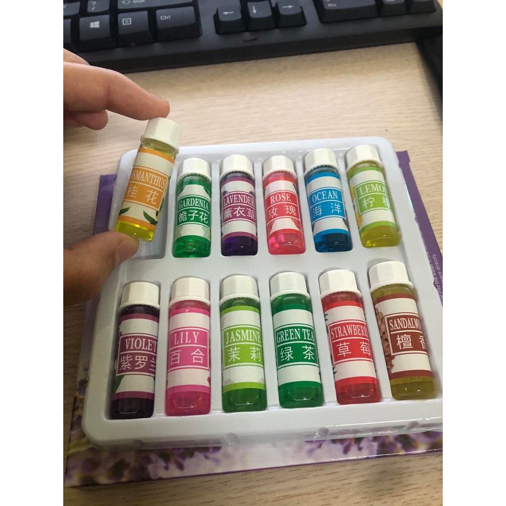 Set 12 lọ tinh dâu essentinal oil -12 mùi hương -lọ 5ml