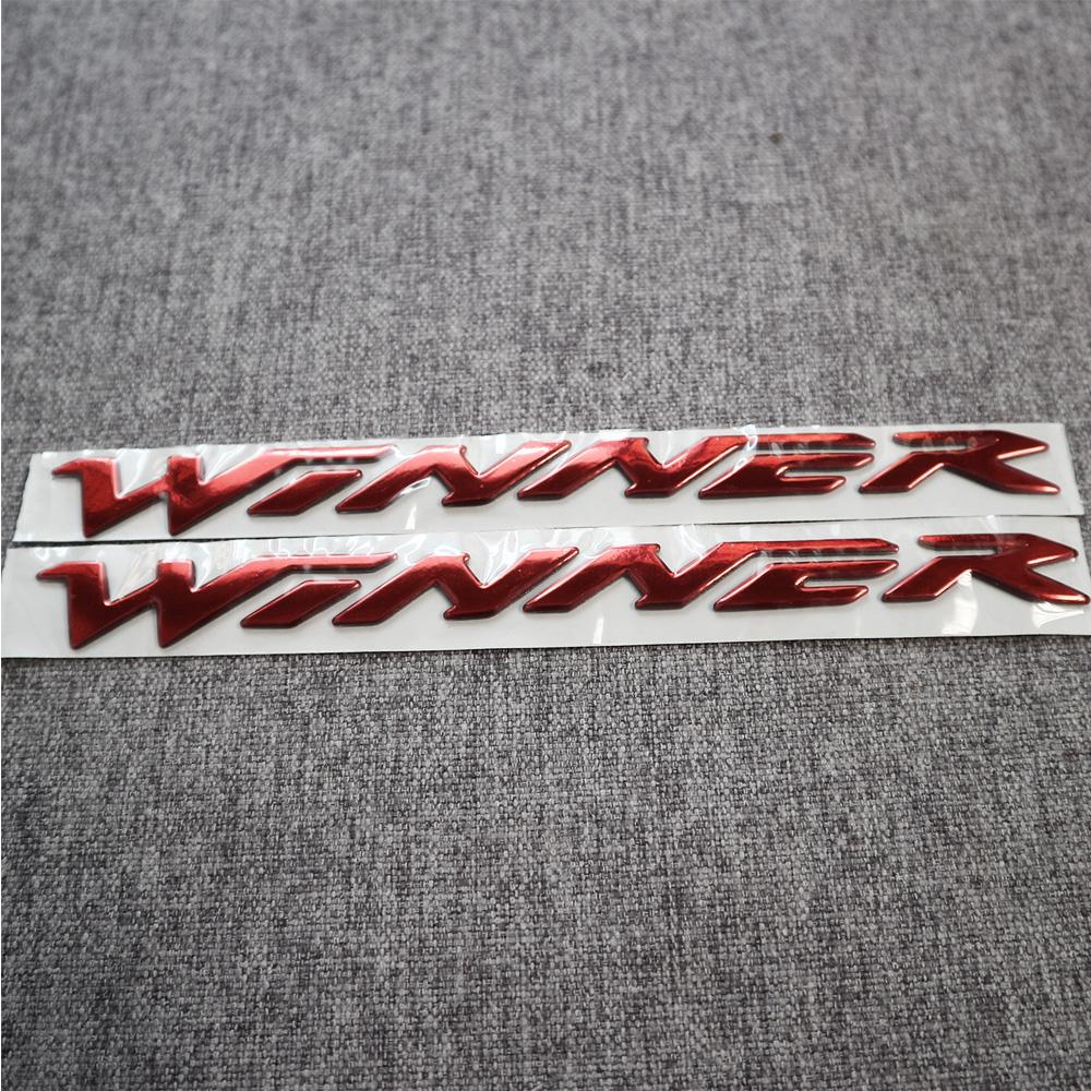 Bộ tem logo chữ nổi xe máy Honda Winner chất liệu nhựa dẻo si bóng màu đỏ