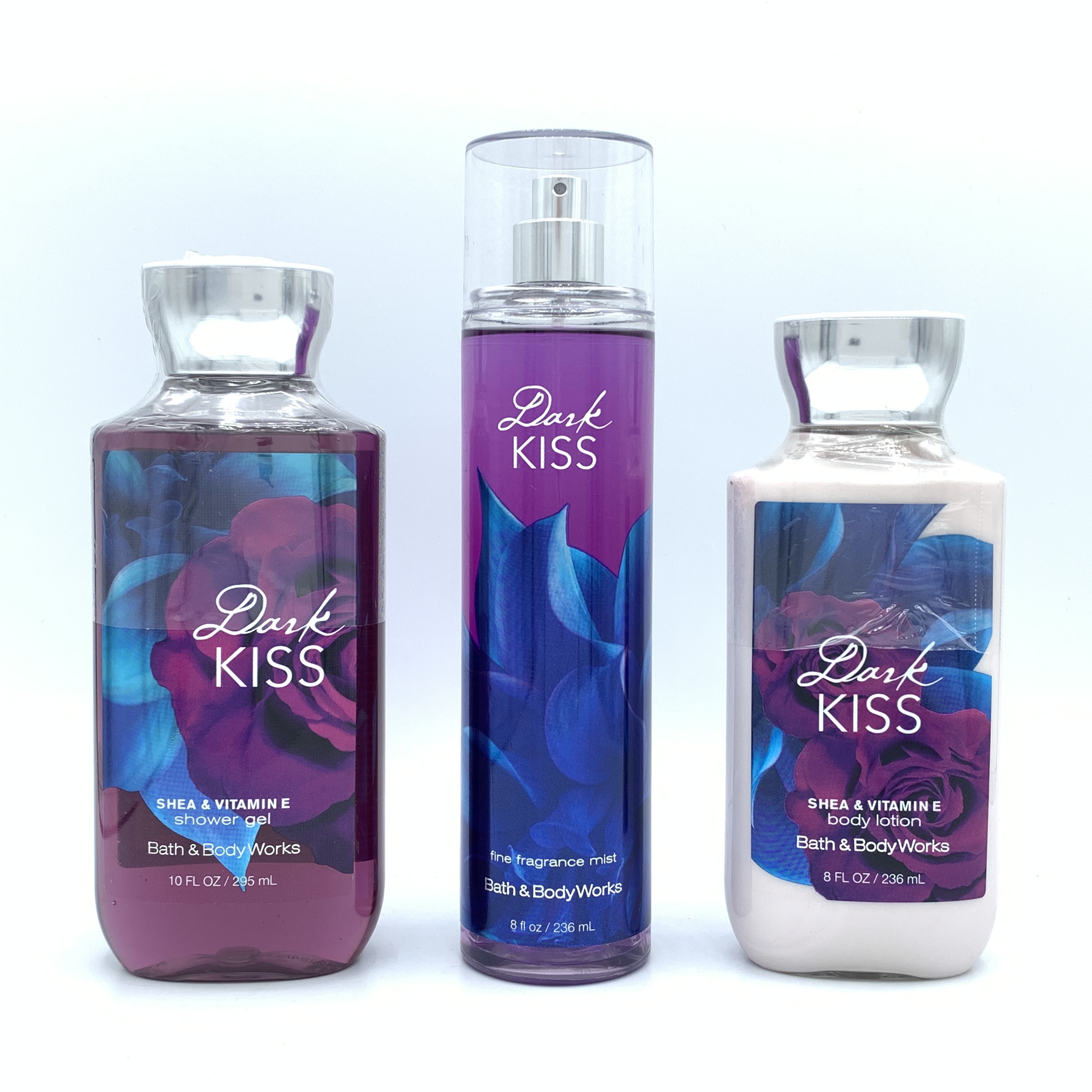 Set xịt thơm+ gel tắm+ sữa dưỡng thể bath & body works dark kiss