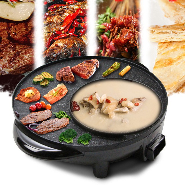 Bếp lẩu nướng điện đa năng 2 in 1 osaka - nồi lẩu nướng 2 ngăn hàn quốc bếp lẩu nướng đa năng 2in1 osaka hàn quốc cao cấp, nồi lẩu chống dính đa năng, bắt nhiệt siêu nhanh, chất liệu bền đẹp dễ dàng sử dụng