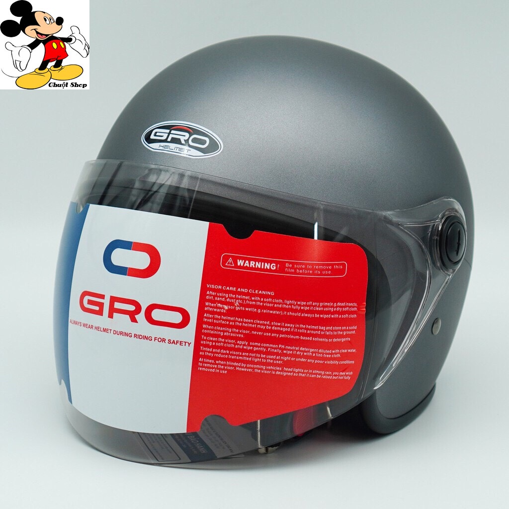 Nón bảo hiểm có kính GRO 818 kính dài