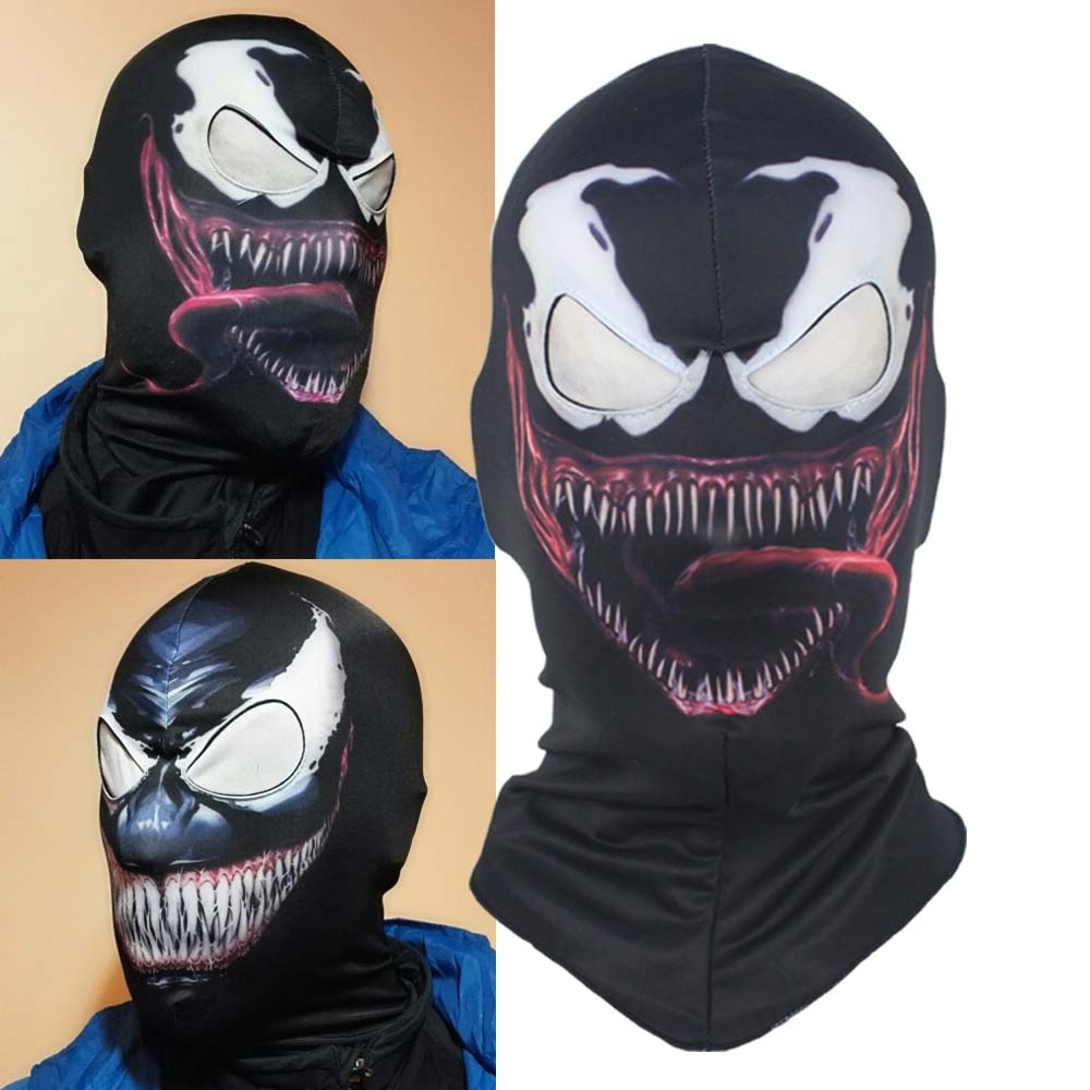 Venom Balaclava Mask Cosplay Outdoor Superhero Motorcycles Riding Skull Face Shield Halloween Party Costume Props
