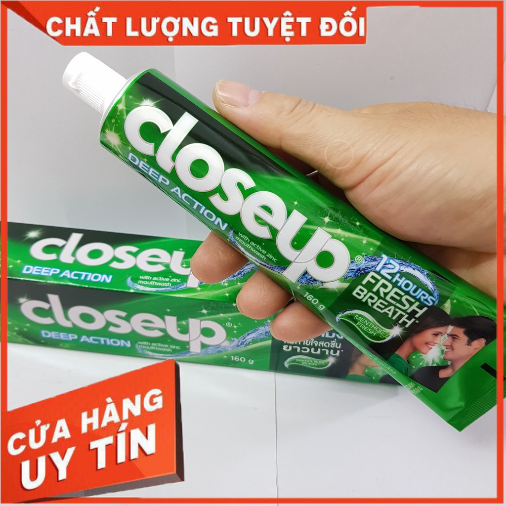   Combo 2 Hộp  Kem Đánh Răng CLOSE UP 160g Thái Lan Trắng Sáng Răng  Hơi Thở Thơm Mát 